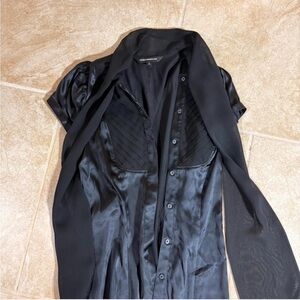 Express Black Satin Women's Blazer